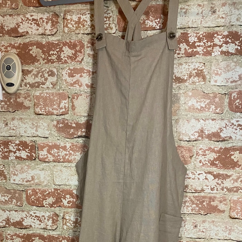 Heart and Hips Lounge Overalls, Wide Leg, Pockets